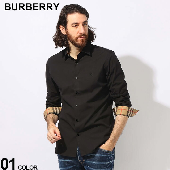 楽天市場】BURBERRY (バーバリー) 襟＆袖裏チェック ロゴ刺繍 