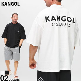 クーポン利用で500円OFF KANGOL カンゴール 半袖 Tシャツ 度詰め天竺 ポケット付き オーバーシルエット トップス クルー 大きいサイズ メンズ ホワイト ブラック 3L 4L 5L 6L