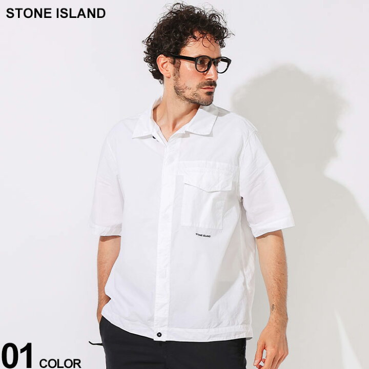 楽天市場】STONE ISLAND (ストーンアイランド) コットン 隠しボタン 