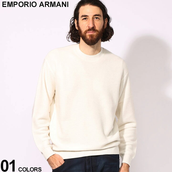楽天市場】エンポリオアルマーニ EMPORIO ARMANI ウール100％ リブ編み 