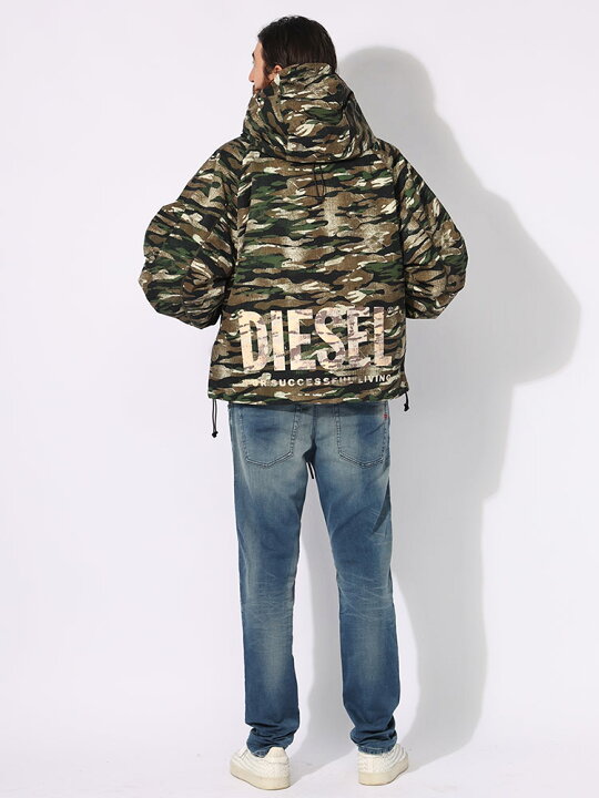 楽天市場】ディーゼル DIESEL カモフラ柄 バックロゴ ジッパー付き  