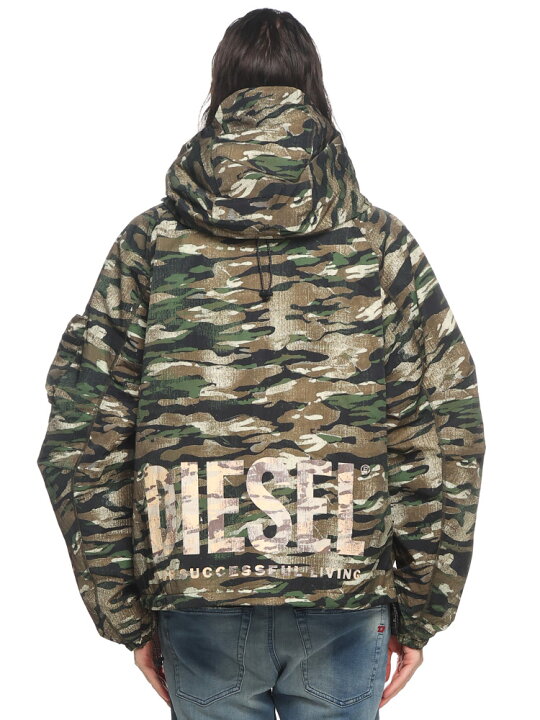 楽天市場】ディーゼル DIESEL カモフラ柄 バックロゴ ジッパー付き  