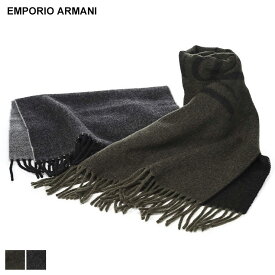 EMPORIO ARMANI (エンポリオアルマーニ) BIGロゴ フリンジ マフラー EA6250723F364 ブランド メンズ 男性 マフラー 秋冬 防寒 ギフト プレゼント