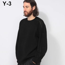 ワイスリー Y-3 袖ライン リラックスシルエット ウールニット 3S KNIT CREW Y3IW7483 ブランド メンズ 男性 トップス ニット セーター クルーネック 秋冬