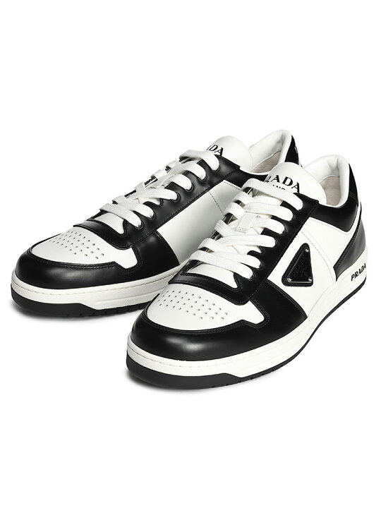 楽天市場】プラダ PRADA ロゴ レザー ローカットスニーカー  