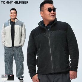 トミーヒルフィガー アウターメンズ 大きいサイズ スタンド ジップ フリース ジャケット ブルゾン ライト ショートアウター 1XL 2XL TOMMY HILFIGER