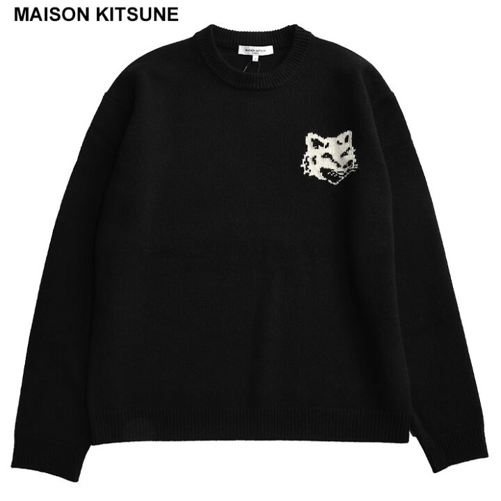 楽天市場】メゾンキツネ MAISON KITSUNE ウール クルーネック セーター 