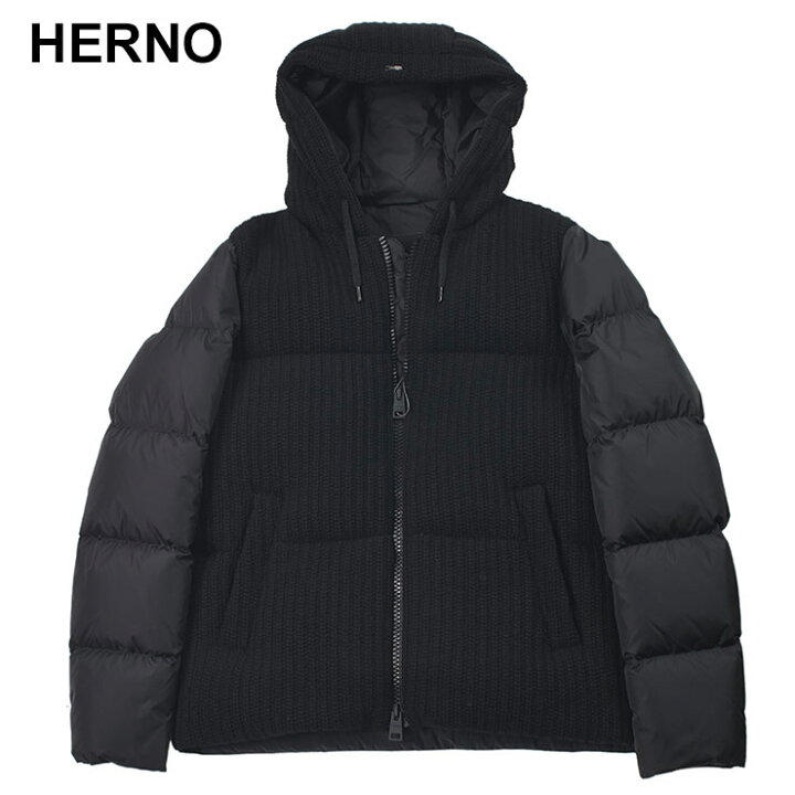 楽天市場】ヘルノ HERNO ニット切り替え フード フルジップ ダウン  
