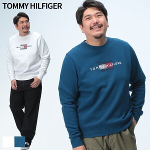 TOMMY HILFIGER g~[qtBK[ g[i[ 傫TCY Y N ShJ N[lbN XEFbg gbvX  vI[o[ N H~ 1XL 2XL 3XL zCg u[