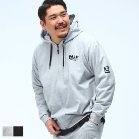 BALL (ボール) ストレッチ ダンボールニット オーバーシルエット パーカー 35564DD 大きいサイズ メンズ トップス パーカー ジップパーカー 長袖 フード スウェット