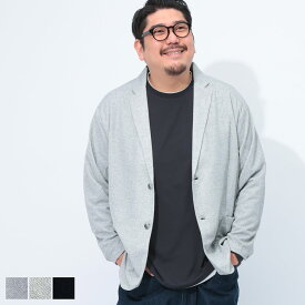 B＆T CLUB ビーアンドティークラブ テーラードジャケット 大きいサイズ メンズ ドビーメッシュ シングル 2ツ釦 アウター ビジカジ 春 夏 3L 4L 5L 6L 7L 8L 9L 相当 グレー ブルー ネイビー
