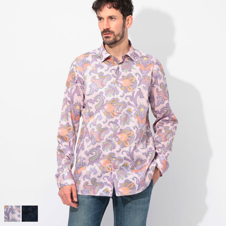 楽天市場】エトロ ETRO 綿100％ ペイズリー柄 長袖 シャツ 