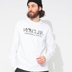 モンクレール MONCLER 水性ロゴプリント クルーネック 長袖 Tシャツ MC8D0000589AJS ブランド メンズ 男性 トップス Tシャツ ロンT プリント コットン