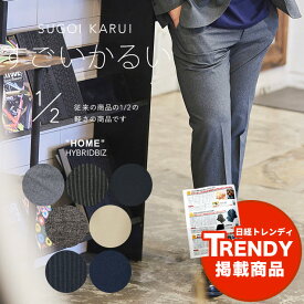 ノータック スラックス すごいかるい 大きいサイズ メンズ 紳士 ビジネス ストレッチ メッシュ 伸縮 通気性 パンツ 夏 すずしい 股ずれ防止 シック付き メッシュポケット 100 105 110 115 120 125 130 140 150 HYBRIDBIZ ハイブリッドビズ
