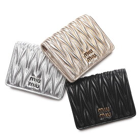 ミュウミュウ MIU MIU ロゴ マテラッセレザー 二つ折り財布 MIU5MV204AFPP ブランド レディース 財布 ウォレット 折り財布 ミニ財布 コンパクト レザー
