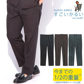 すごいかるい ワイドパンツ ストレッチ ピンタック Leo model シアサッカー　大きいサイズ メンズ ボトムス スラックス ビジネス パンツ ロング 軽い 軽量 春 夏 ブラック ブラウン ダークグリーン 3L 4L 5L SAKAZEN サカゼン