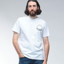 モンクレール Tシャツ 半袖 MONCLER メンズ 胸ロゴ エンボス アウトライン 半袖Tシャツ MC8C0001389AJS ブランド メンズ トップス クルーネック シンプル 大人 カジュアル 秋冬