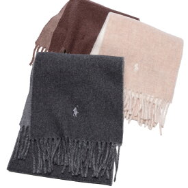 ポロラルフローレン マフラー ストール POLO RALPH LAUREN メンズ ウール 無地 ワンポイント ロゴ リバーシブル マフラー RLPC0455 ブランド シンプル 大人 ギフト プレゼント