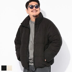 アウター メンズ 大きいサイズ 中綿ブルゾン 3L 4L 5L コーデュロイ フルジップ ボリューム ジャケット スタンド 防寒 秋 冬 黒 ベージュ カジュアル 着回し デイリーコーディネート B＆T CLUB サカゼン