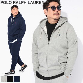 ポロ ラルフローレン パーカー メンズ 大きいサイズ 裏起毛 フルジップ FLEECE FULL-ZIP HOODIE トップス フード スウェット 秋 冬 灰色 黒 カジュアル ストリート ジム アウトドア 着回し 1XL 2XL POLO RALPH LAUREN