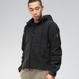 モンクレール ブルゾン メンズ MONCLER ロゴ GRENOBLE グルノーブル Polartec ポーラテック 断熱性 ダブルマイクロベロア フリース フルジップ パーカー MCGN8G0001989AK ブランド アウター ブラック