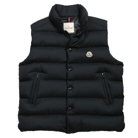 モンクレール ダウン ベスト メンズ MONCLER ロゴ マット フルジップ ダウンベスト TIBB ティブ MCTIBB5 ブランド アウター ブラック