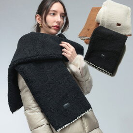 アグ マフラー レディース UGG ロゴ ボア マフラー fluff Scalloped Scarf フラッフ スカロップド スカーフ UGGL101021 ブランド 小物 プレゼント ギフト