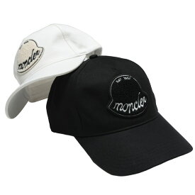 モンクレール キャップ メンズ MONCLER ロゴ サガラワッペン ベースボール キャップ MC3B000300U082 ブランド 帽子 ホワイト ブラック プレゼント ギフト