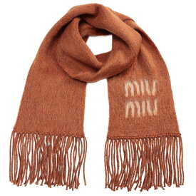 ミュウミュウ マフラー レディース MIU MIU ストール モヘヤ ロゴ マフラー MIU5FS0622CQD ブランド 小物 オレンジ プレゼント ギフト