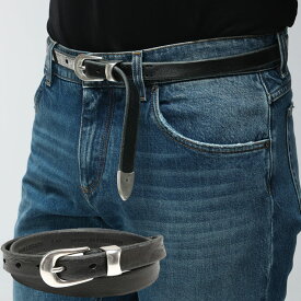 アワーレガシー メンズ ベルト OUR LEGACY カーフレザー 2cm幅 ピンバックル カジュアル ベルト OLA2208BBLA ブランド 小物 プレゼント ギフト ブラック