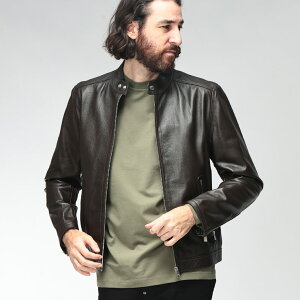 ヒューゴ・ボス(HUGOBOSS) メンズレザージャケット・革ジャン | 通販 