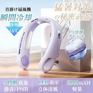 首掛け扇風機 羽なし 折り畳み式 ネッククーラー 最強 冷却プレート おりたたみ 首掛けクーラー 冷感 冷却 2024 羽根なし 軽量 急速冷却 半導体冷却 送風 携帯扇風機 ハンズフリー usb充電 熱