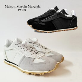 MAISON MARGIELA｜メゾン マルジェラ Retro ランナーS37WS0579 P4311 ランニング スニーカー スエード レザー ローカット シューズ メンズ 白 黒 ホワイト ブラック 靴 本革 ナンバーロゴ 4 ステッチ イタリア製【送料無料】【楽天海外通販】【正規品】