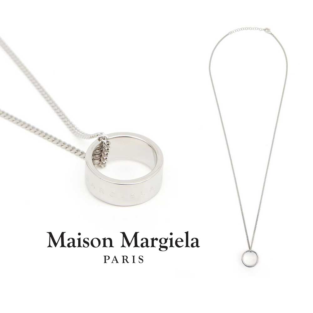 新品【MM6 Maison Margiela】ロゴネックレス ゴールドカラー ネックレス 日本正規流通品
