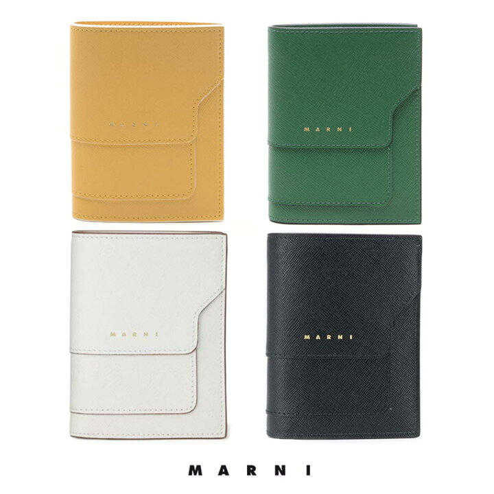 楽天市場】マルニ MARNI サフィアーノ カーフスキン バイフォールド 
