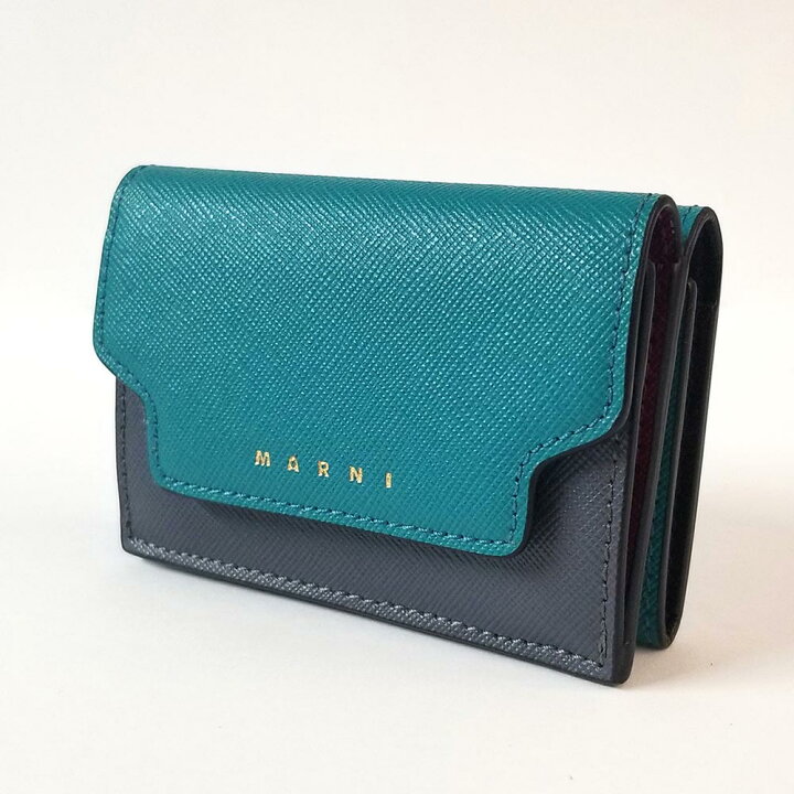 楽天市場】マルニ MARNI サフィアーノ カーフスキン ウォレット 