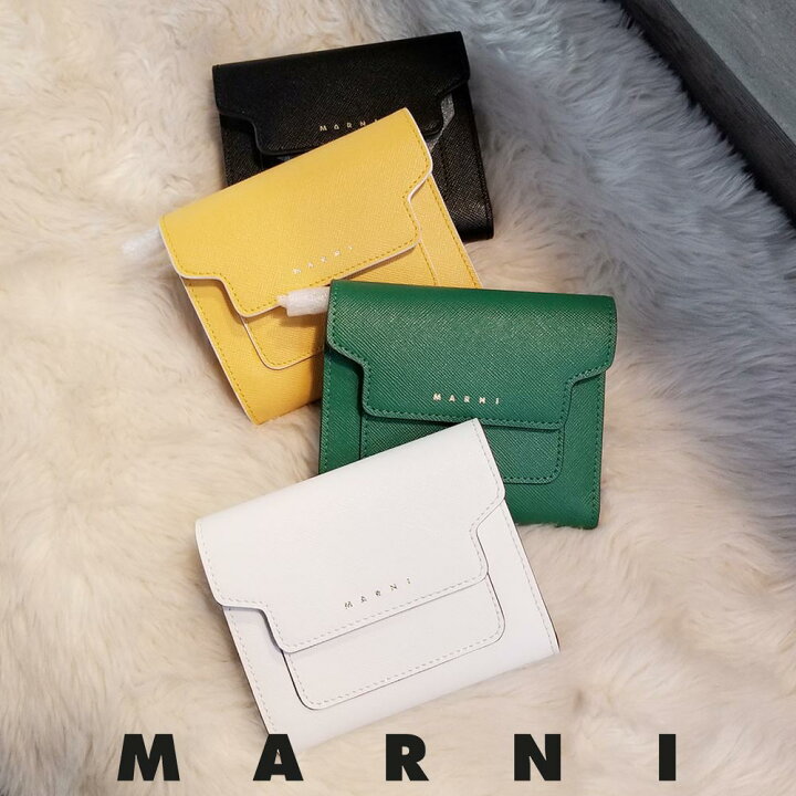 楽天市場】マルニ MARNI サフィアーノ カーフスキン ウォレット  