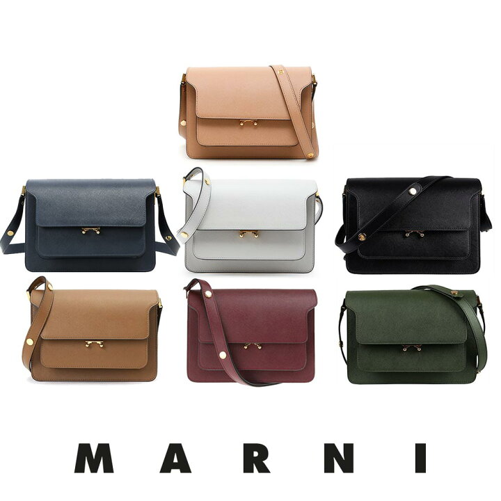 楽天市場】マルニ MARNI カーフスキン バッグ TRUNK ミディアム 2way  
