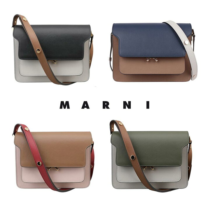 楽天市場】マルニ MARNI カーフスキン バッグ TRUNK ミディアム 