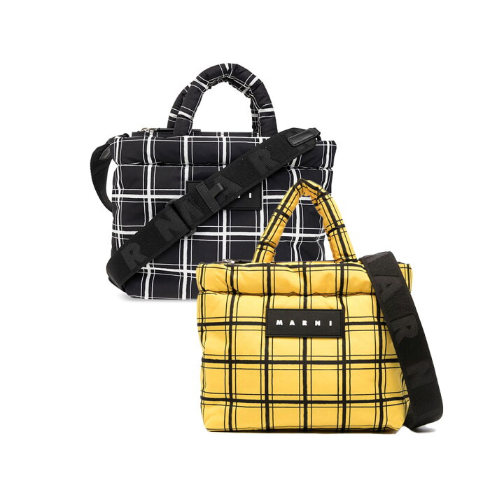 楽天市場】MARNI｜マルニ チェック パデッド ハンドバッグ ショルダー 