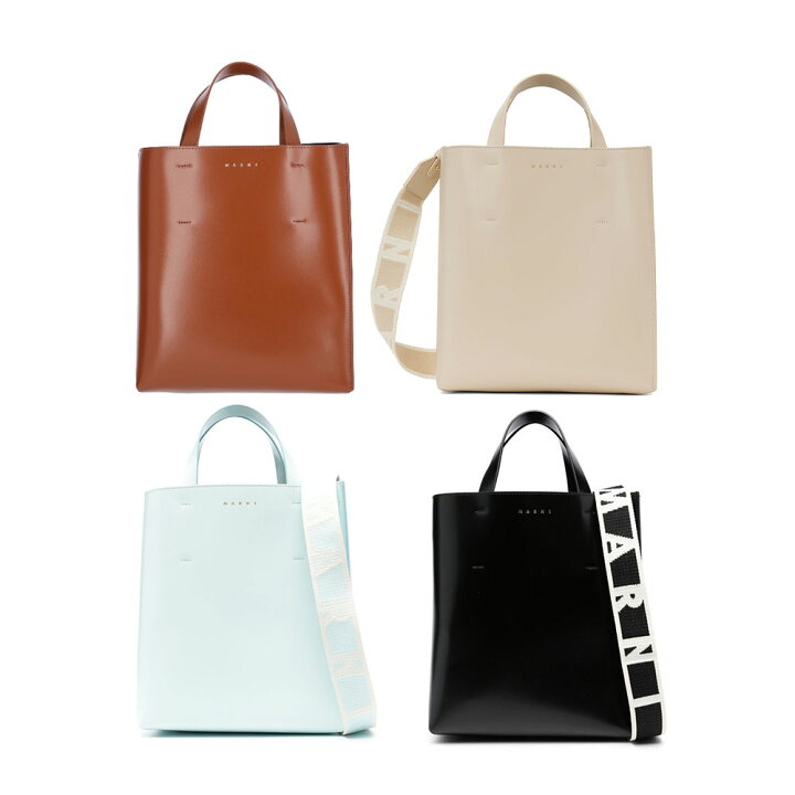 楽天市場】MARNI｜マルニ ロゴ入り ストラップ付 Museo ショルダー付 