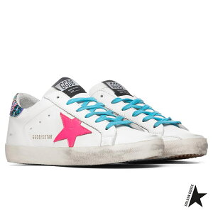 GOLDEN GOOSE�b�S�[���f���O�[�X WOMEN'S SUPER STAR ���f�B�[�X �X�j�[�J�[�X�[�p�[�X�^�[ (MILK/FUCHSIA FLUORESCENT) GWF00101.F000226.80249 �^���C �{�v �C�^���A���y���������z�y�y�V�C�O�ʔ́z�y���K�i�z