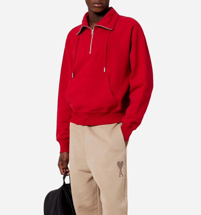 楽天市場】AMI PARIS｜アミパリス フリース ハーフジップ スウェット  