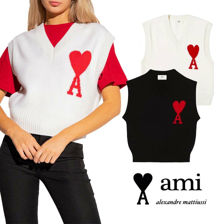 楽天市場】AMI PARIS｜アミパリス ハートロゴ入り メリノウール 