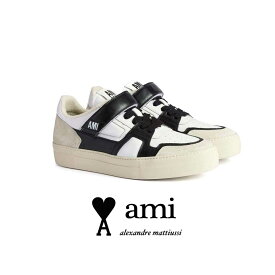 AMI PARIS｜アミパリス WOMEN'S スムースレザー＆スエード ローカット スニーカー USN421.853【送料無料】【関税なし】【楽天海外通販】【正規品】