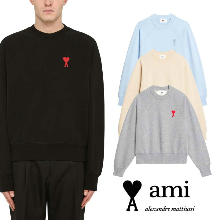楽天市場】AMI PARIS｜アミパリハート ロゴ入り スウェットシャツ  