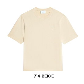 AMI PARIS｜アミパリ ハート ロゴ入り スタンダードフィット 半袖 Tシャツ UTS004.726 男女共用 ユニセックス【送料無料】【楽天海外通販】【正規品】