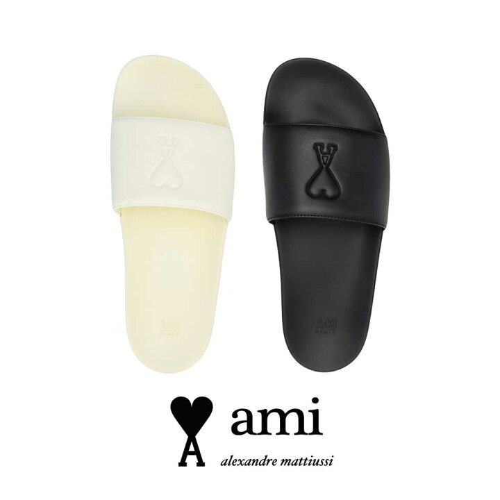 楽天市場】AMI PARIS｜アミパリス ハートロゴ カーフレザー サンダル  