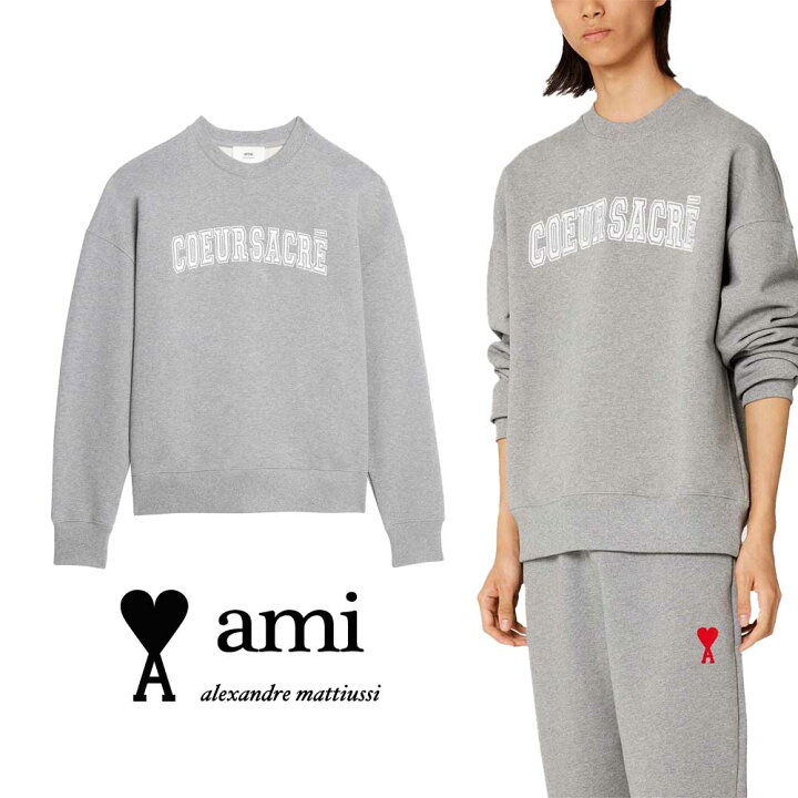 楽天市場】AMI PARIS｜アミパリス Coeur Sacre ロゴ クルーネック  