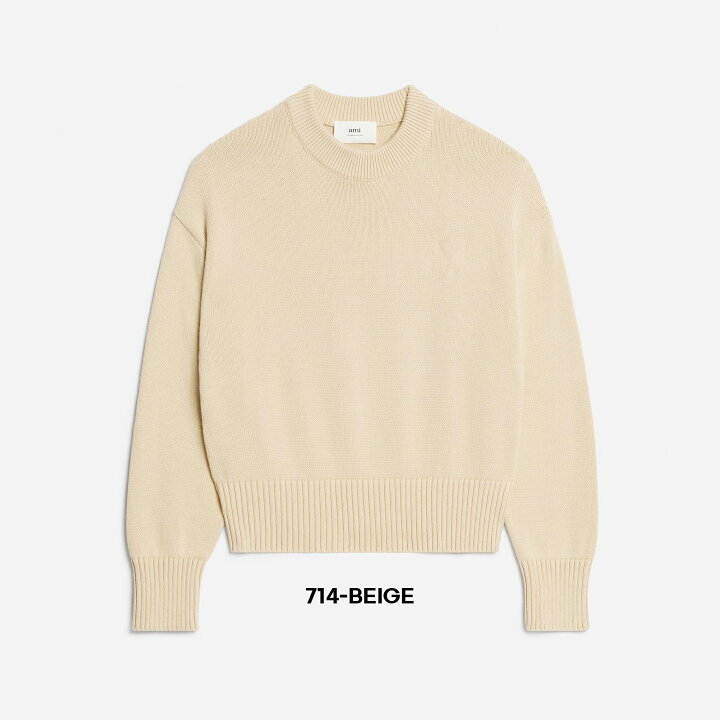 楽天市場】AMI PARIS｜アミパリ ハート ロゴ入り クルーネック プル 